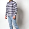 Menn Desoto | Jerseyskjorte »Modern Button Down« Bla/Brun